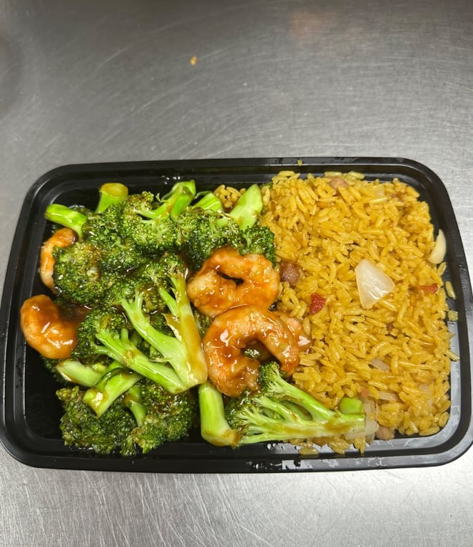 S25. Shrimp with Broccoli (Combo Platter)