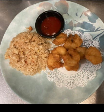 Kid's Popcorn Shrimp & Fried Rice