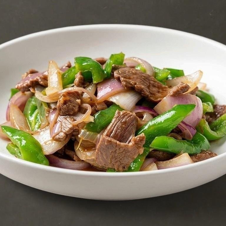 56. 青椒牛 <br>Pepper Steak w. Onions