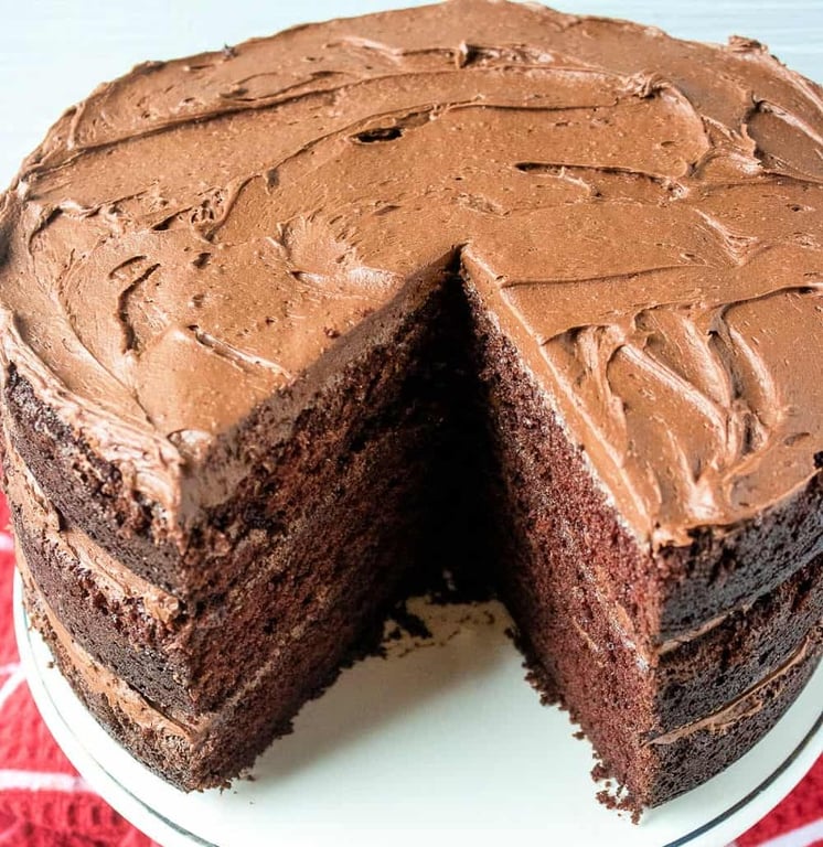 Devine Double Chocolate Cake Slice