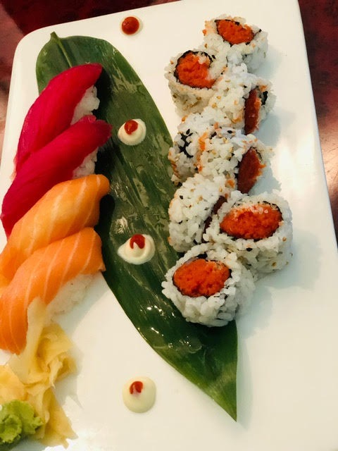 Tuna and Salmon Sushi Lunch