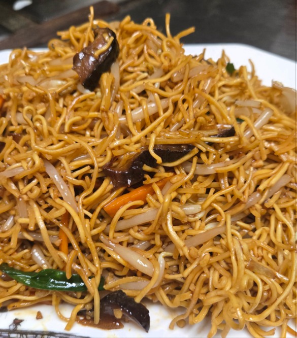 Pan Fried Noodles with Soy Sauce