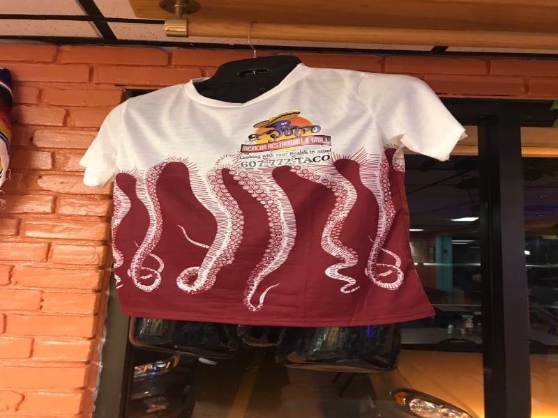 Red & White El Pulpo T-Shirt