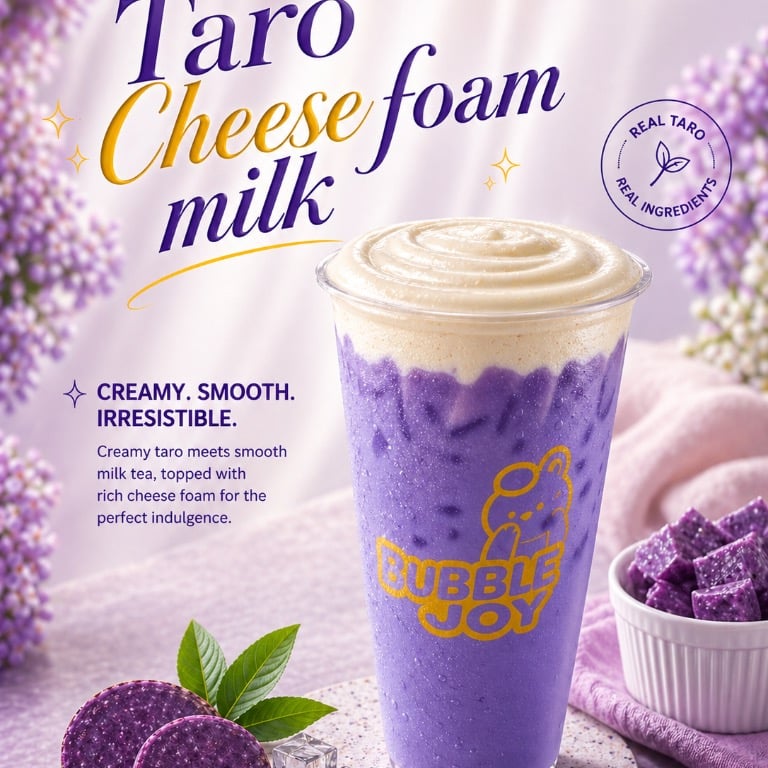 Taro cheese foam Milk Tea
