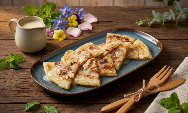 Roti With Condensed Milk