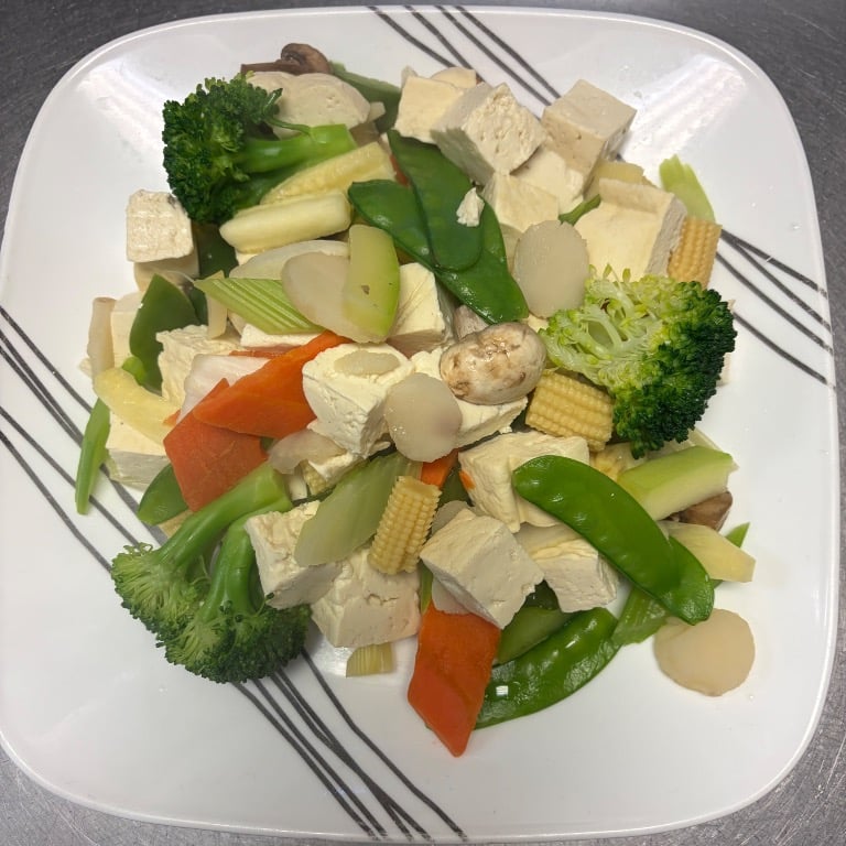104. Steamed Mixed Vegetables w. Bean Curd