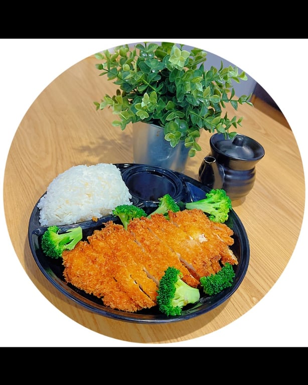 9. Chicken Katsu with White Rice Image