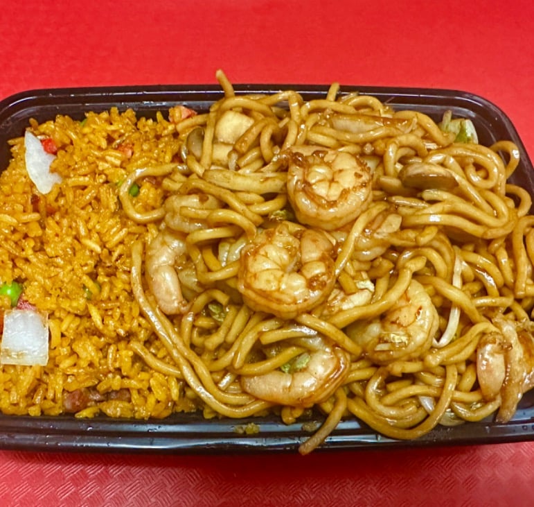 C6. Shrimp Lo Mein 虾捞面