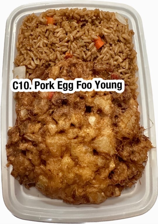 C10. 叉烧蓉蛋 Pork Egg Foo Young