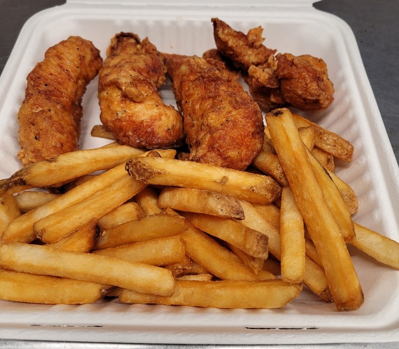 4pc Golden Tender Fritters with Fries