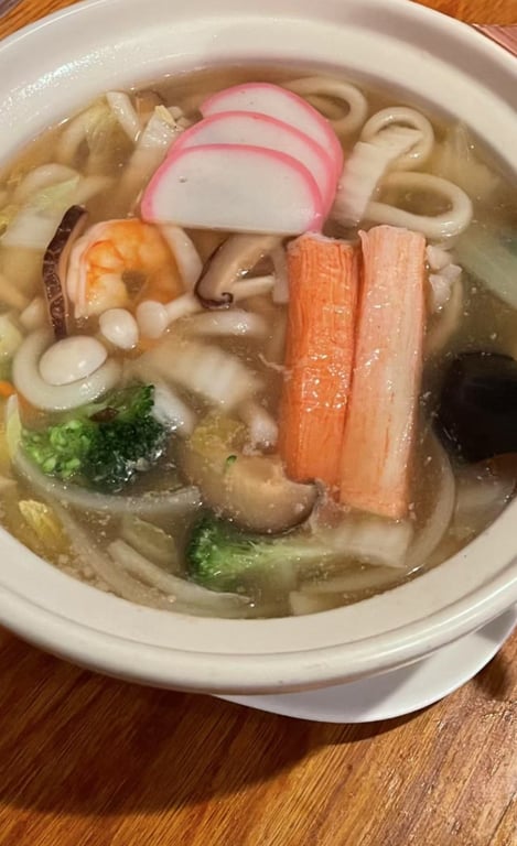 7. Seafood Udon (Soup)