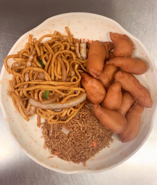 Sweet & Sour Chicken + Fried Rice + Lo Mein