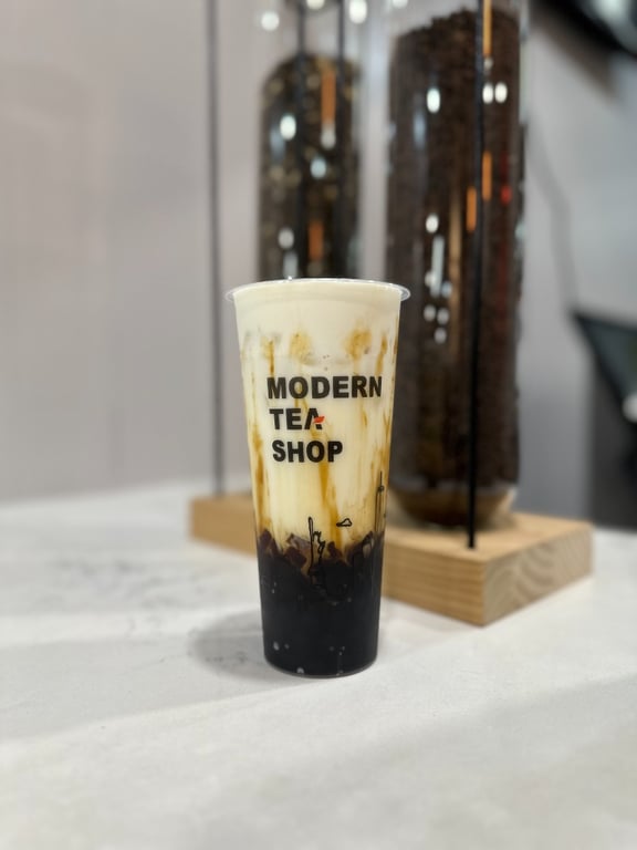 Brown Sugar Boba w. Coffee Jelly & Cheese Foam