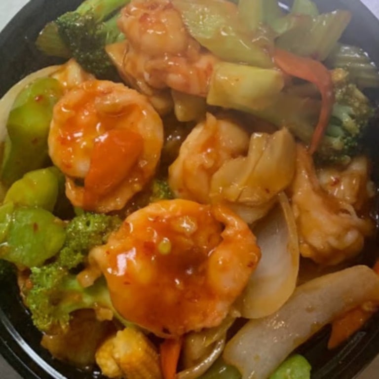 鱼香虾  <br> Shrimp with Garlic Sauce