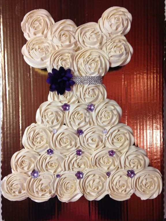 Wedding Gown Pull Apart Cake