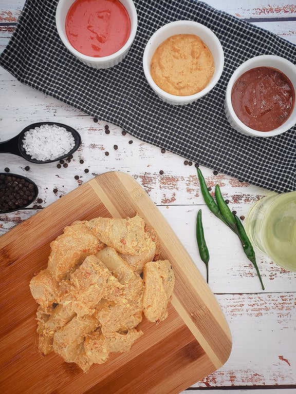 Raw Marinated Butter Chicken Breast Cubes