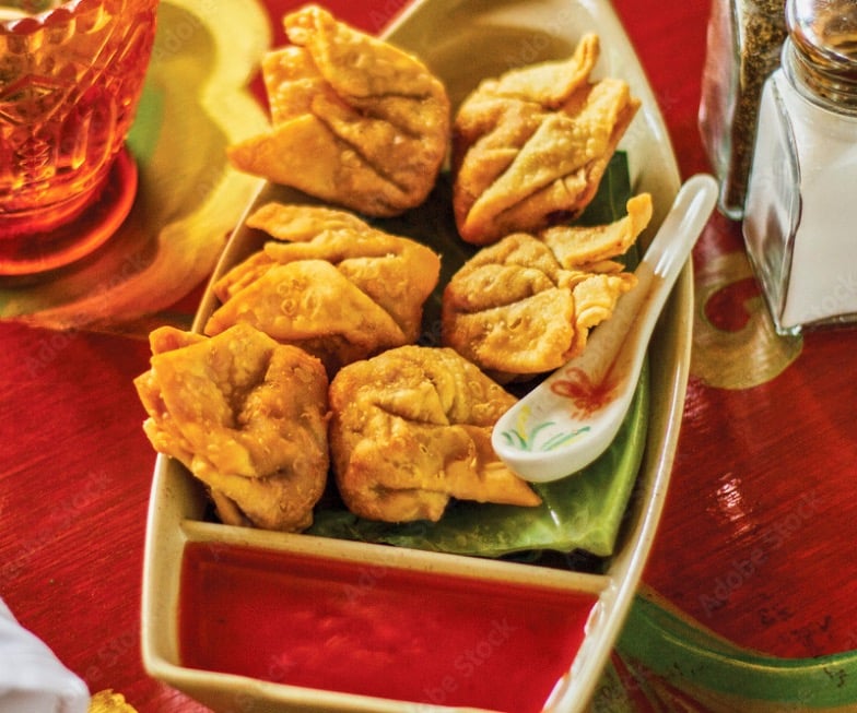 6. 炸馄饨<br>Fried Pork Wonton (6)