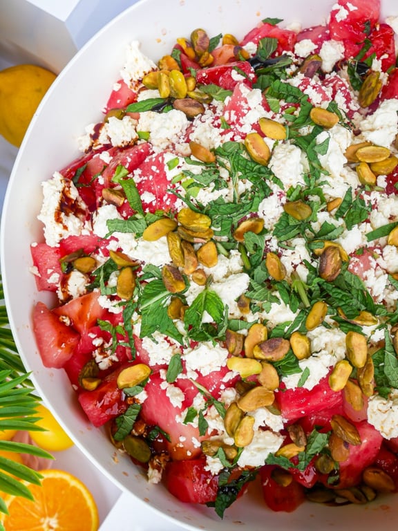 Salade feta melon