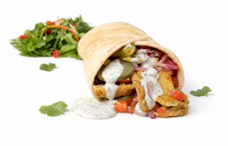 CHICKEN SHAWARMA PITA SANDWICH