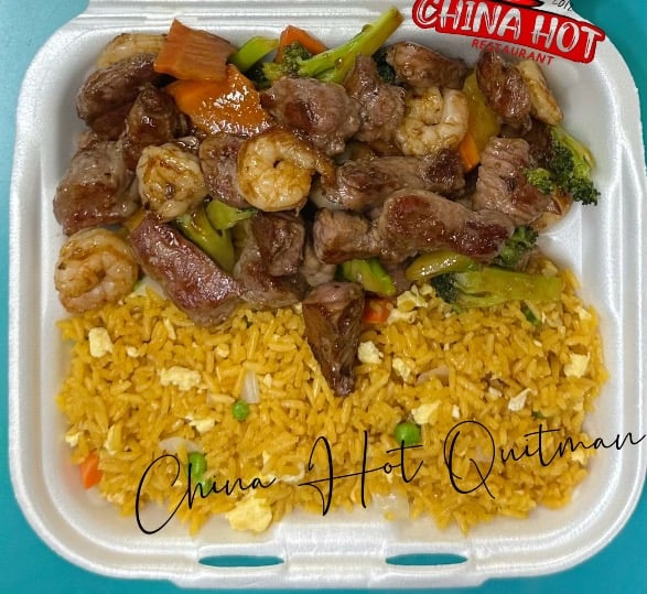 Hibachi Shrimp & Steak 铁板虾牛