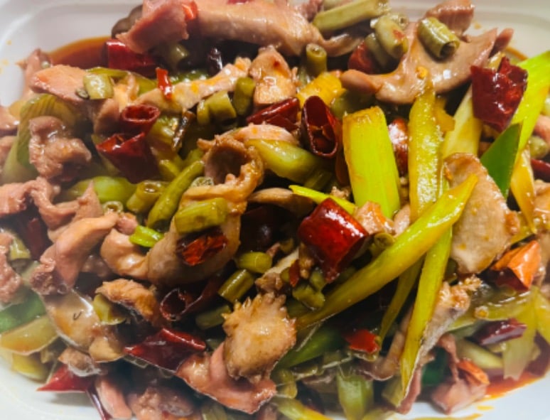 火爆炒鸡胗 Stir Fried Chicken Gizzard