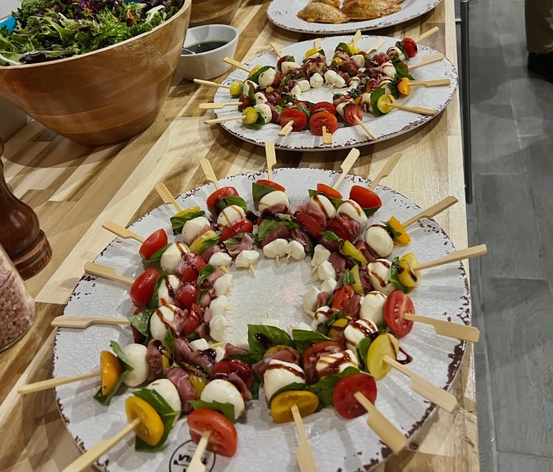 Caprese prosciutto skewers