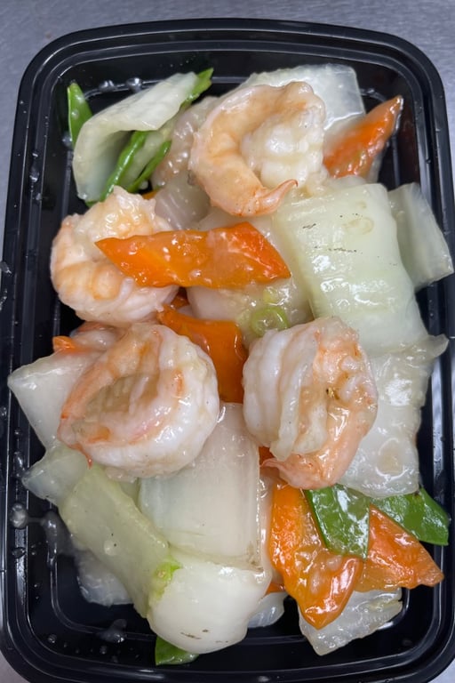 Shrimp w. Chinese Vegetable (White Sauce) 白菜虾 大