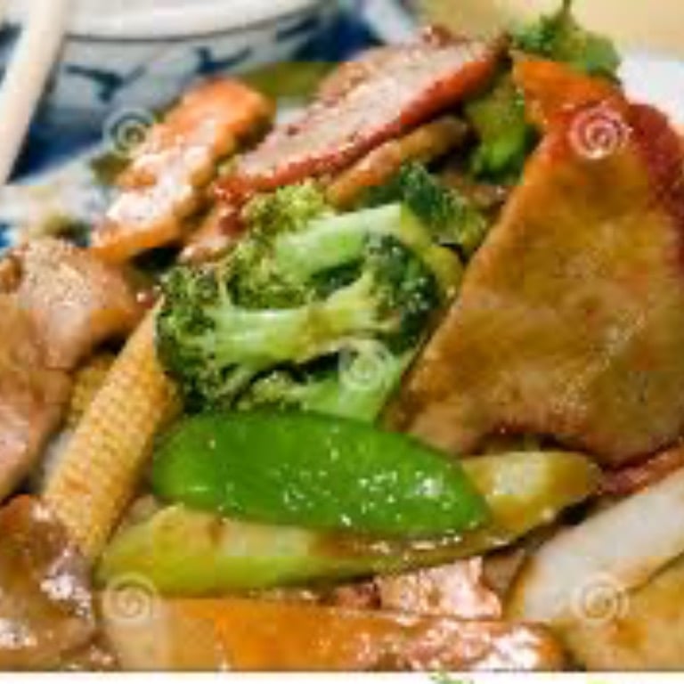 Roast Pork w. Mixed Vegetable