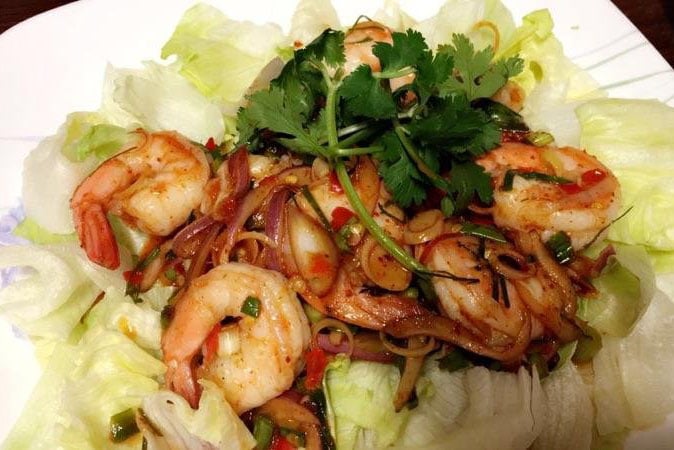 Pla Kung (Shrimp Salad)