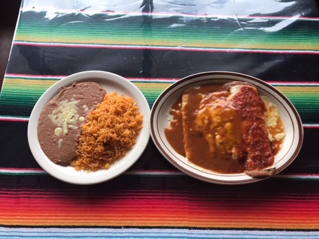 Choose Three Items with Rice and Beans Image