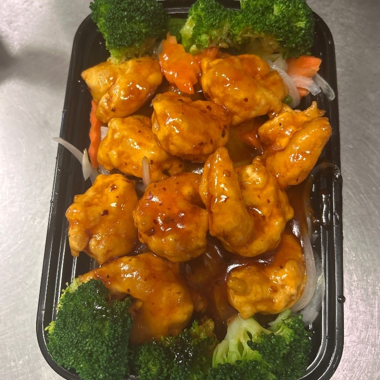 Q 左宗虾<br> S 8. General Tso's Shrimp