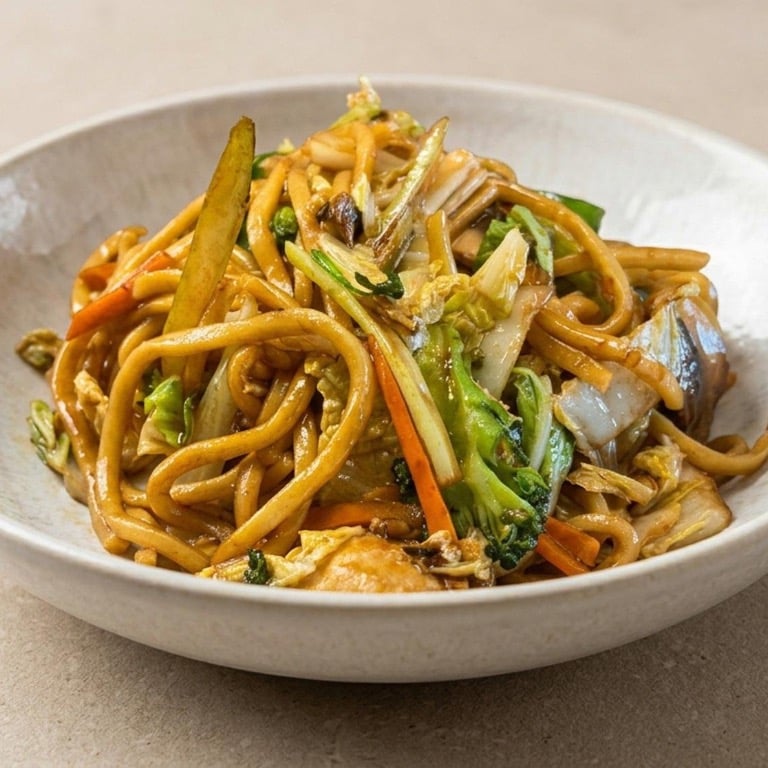 49. Vegetable Lo Mein 菜捞面