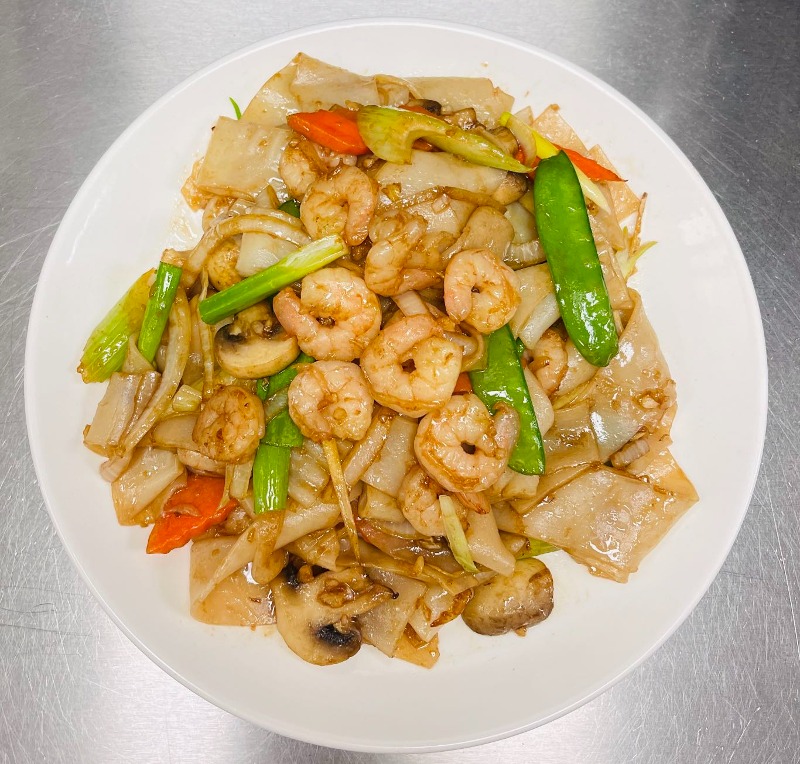Shrimp Chow Hoo Fun 虾炒河粉