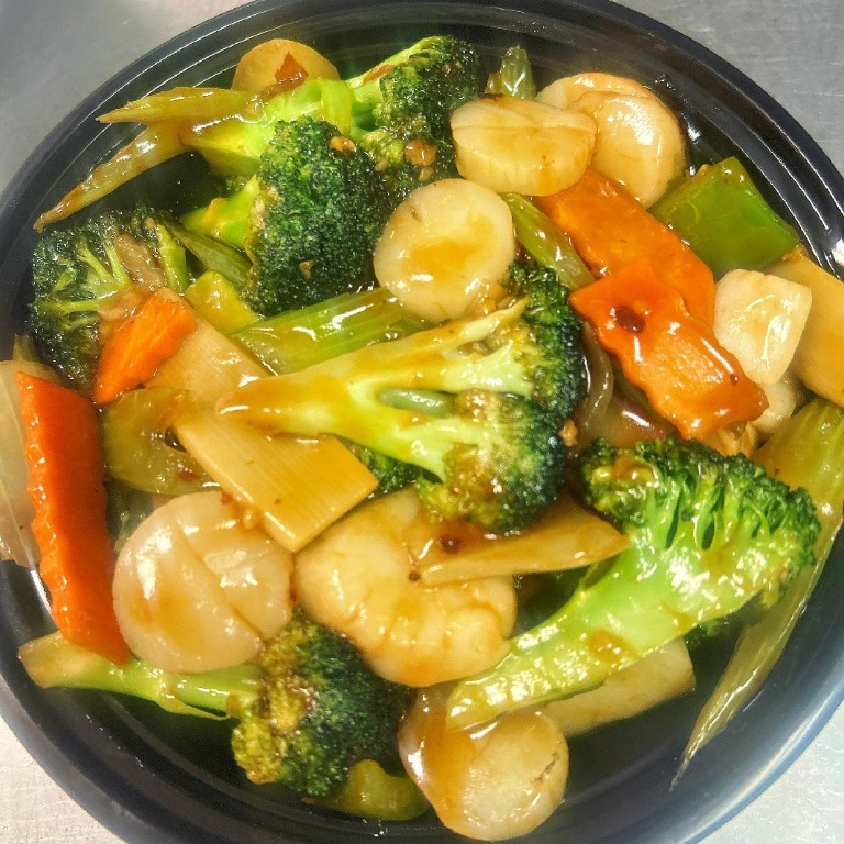 Scallops w. Garlic Sauce