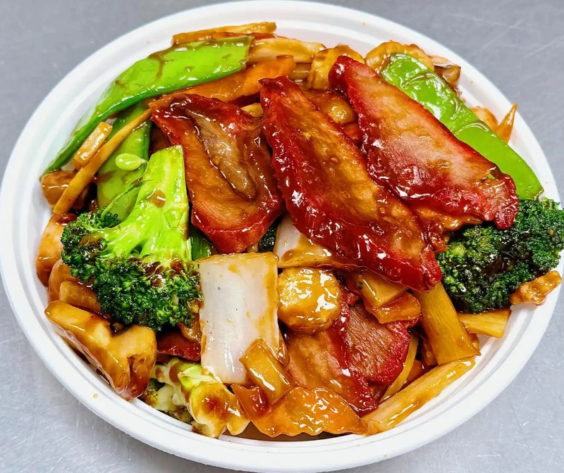 73. Roast Pork w. Chinese Vegetable