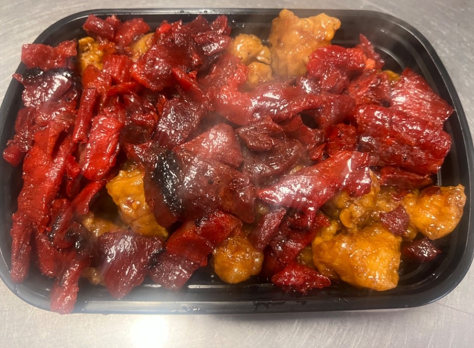 D. General Tso's Chicken, Chicken Fingers, Boneless Spare Ribs & Can Soda