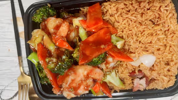 C5. Shrimp with Broccoli Combo Plate