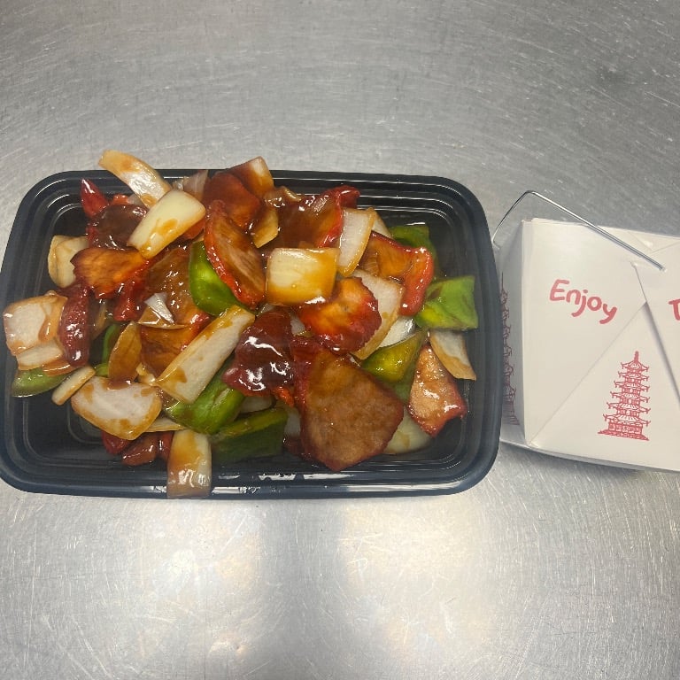 60. Roast Pork w. Pepper & Onions