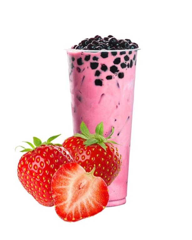 Strawberry Boba Milk Tea