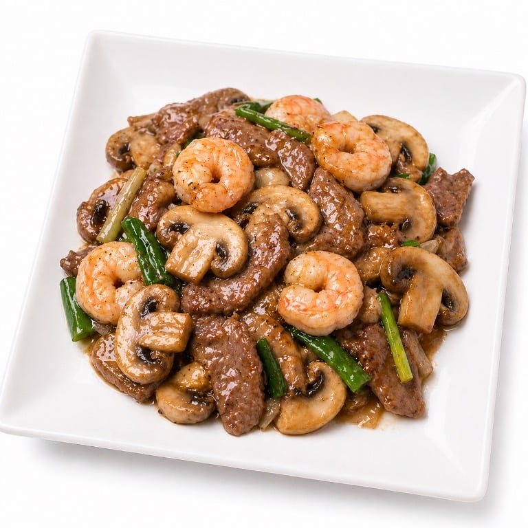 D06. Beef & Shrimp w. Mushrooms