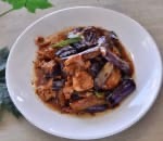 36. Sliced Chicken w. Eggplant in Garlic Sauce Image