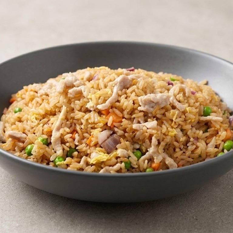 F2.肉丝炒饭  Pork Fried Rice