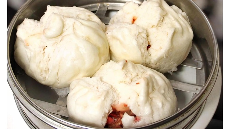 A08. Steamed BBQ Pork Bun (4)