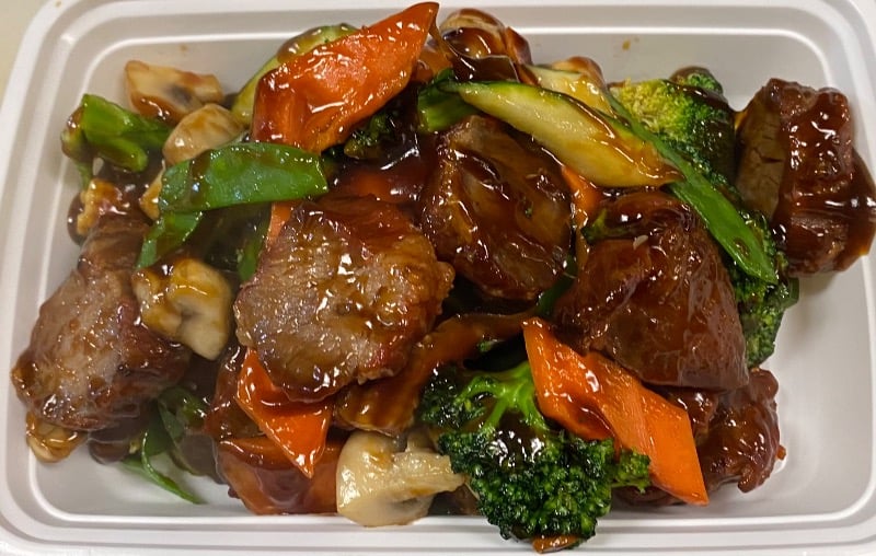 什菜叉烧Roasted Pork w. Mixed Veg.