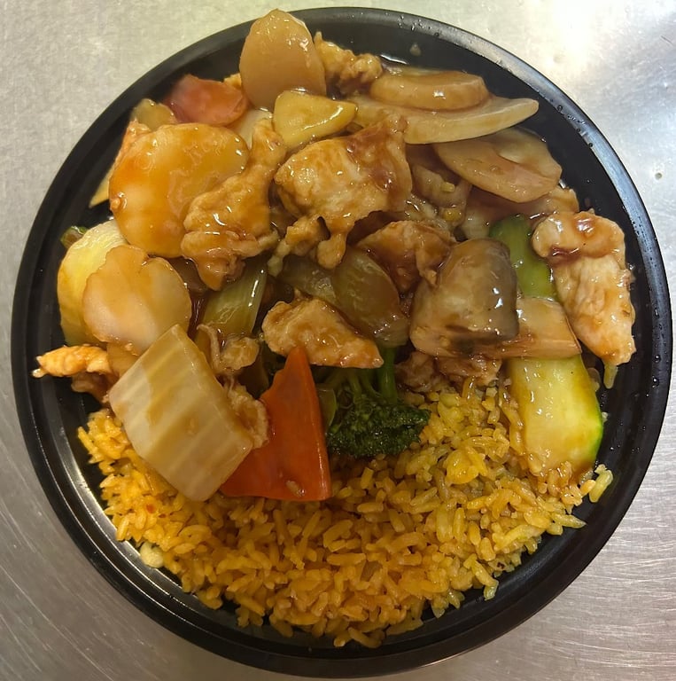 什菜鸡 <br> Chicken w. Mixed Vegetable