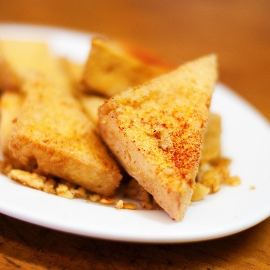 Deep Fried Tofu Fried with Tasty Salty Egg