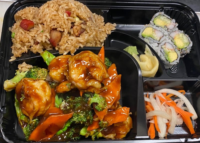 芥兰虾便当 Shrimp w. Broccoli Bento Box
