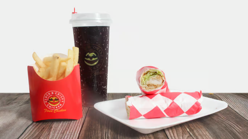 B5. 鸡肉卷套餐 Chicken Wrap Combo