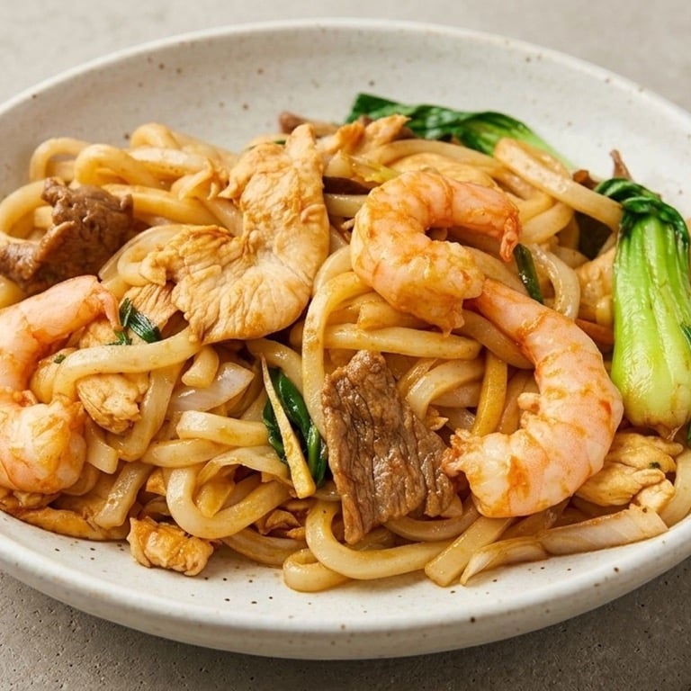 Y4.什锦炒乌冬  Combo Stir Fried Udon