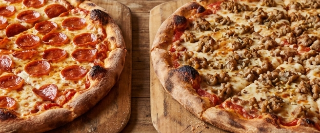 2 Pizza 1 Lg Meatlover 1 Lg. Pepperoni & an Appetizer